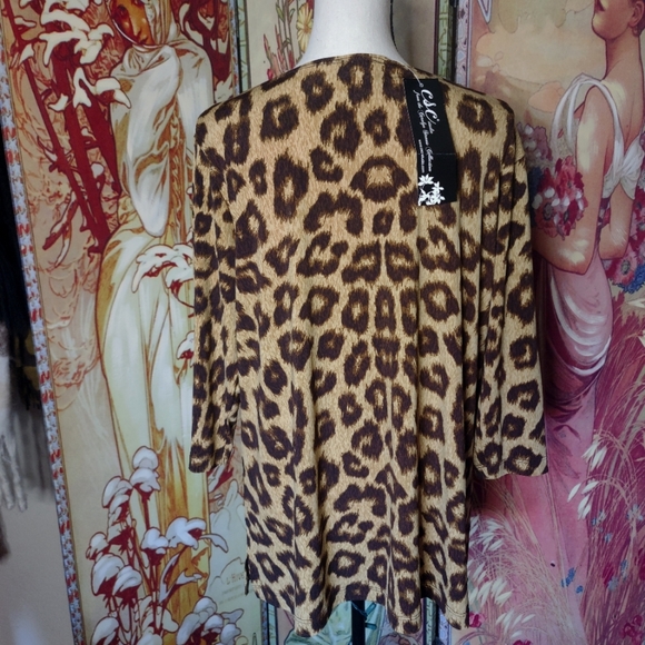 XL Leopard Print Blouse - Picture 3 of 5